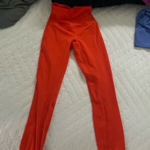 Lululemon size 0 23 inch high rise crop align leggings in orange